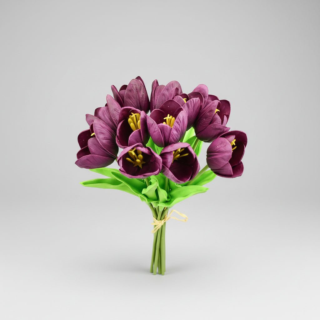 Elegant Faux Tulip Bouquet with Flexible Stems for Every Occasion