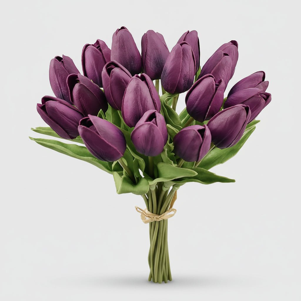 Elegant Faux Tulip Bouquet with Flexible Stems for Every Occasion