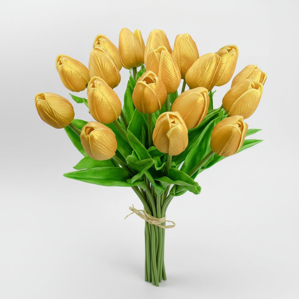 Elegant Faux Tulip Bouquet with Flexible Stems for Every Occasion