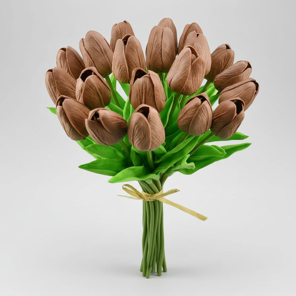 Elegant Faux Tulip Bouquet with Flexible Stems for Every Occasion