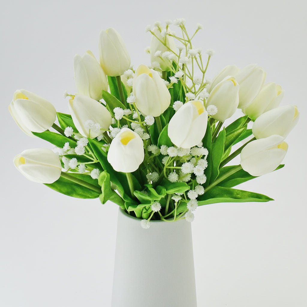 Elegant Faux Tulip Bouquet with Flexible Stems for Every Occasion