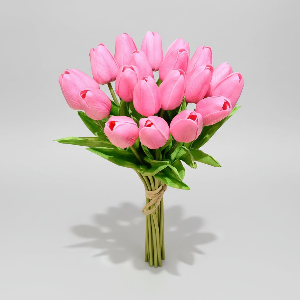 Elegant Faux Tulip Bouquet with Flexible Stems for Every Occasion