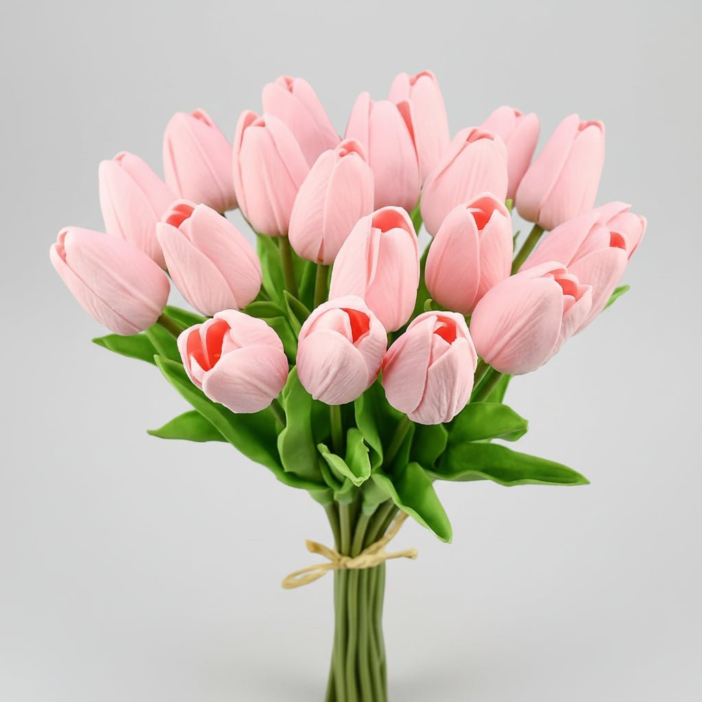 Elegant Faux Tulip Bouquet with Flexible Stems for Every Occasion
