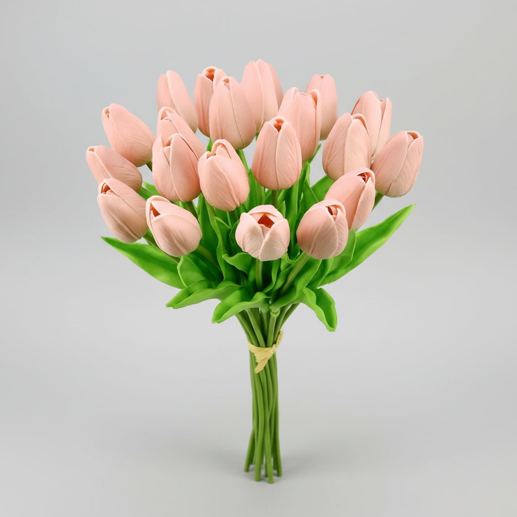 Elegant Faux Tulip Bouquet with Flexible Stems for Every Occasion