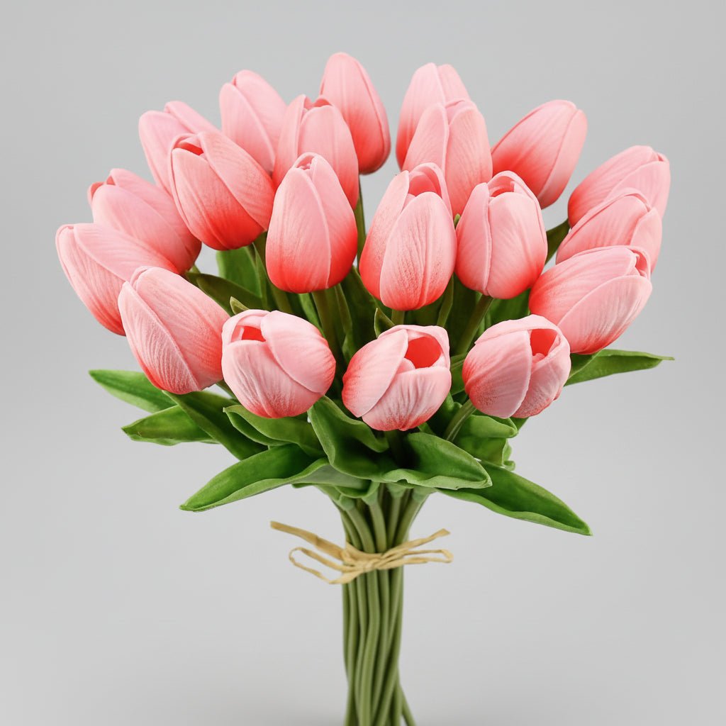 Elegant Faux Tulip Bouquet with Flexible Stems for Every Occasion