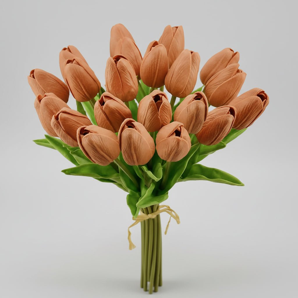 Elegant Faux Tulip Bouquet with Flexible Stems for Every Occasion