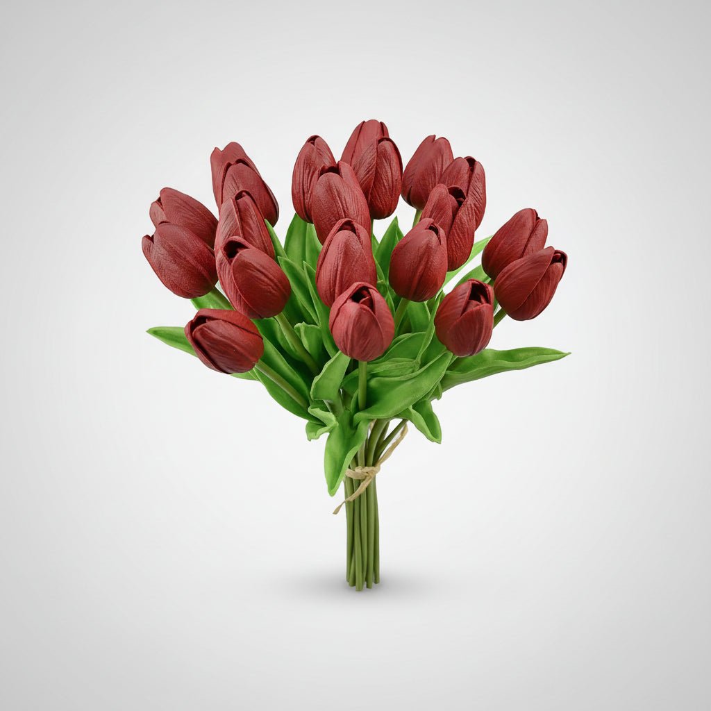 Elegant Faux Tulip Bouquet with Flexible Stems for Every Occasion