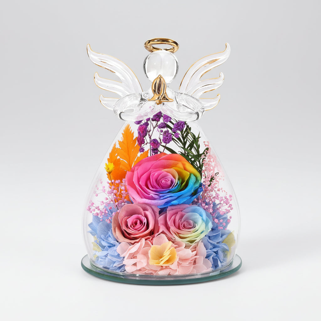 Timeless Rose Guardian in Glass Dome with Soft LED Lighting