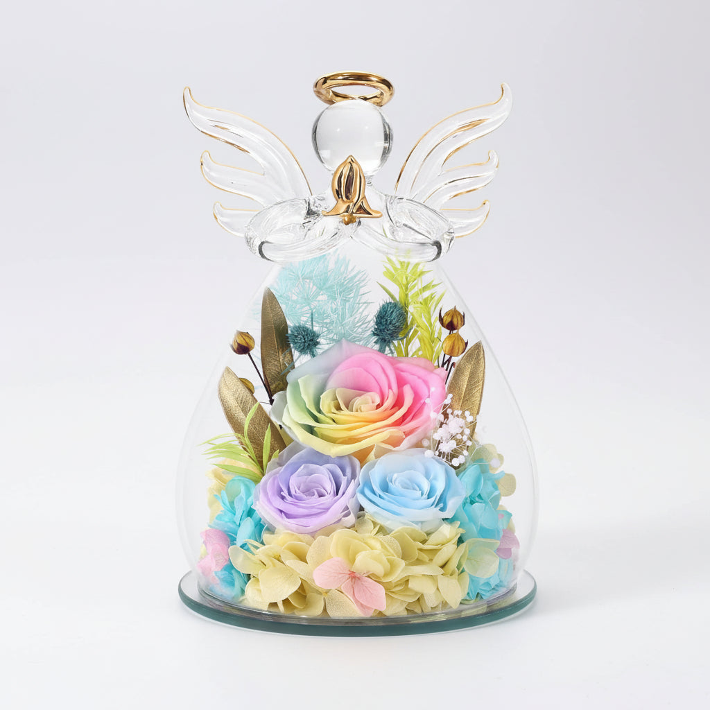 Timeless Rose Guardian in Glass Dome with Soft LED Lighting