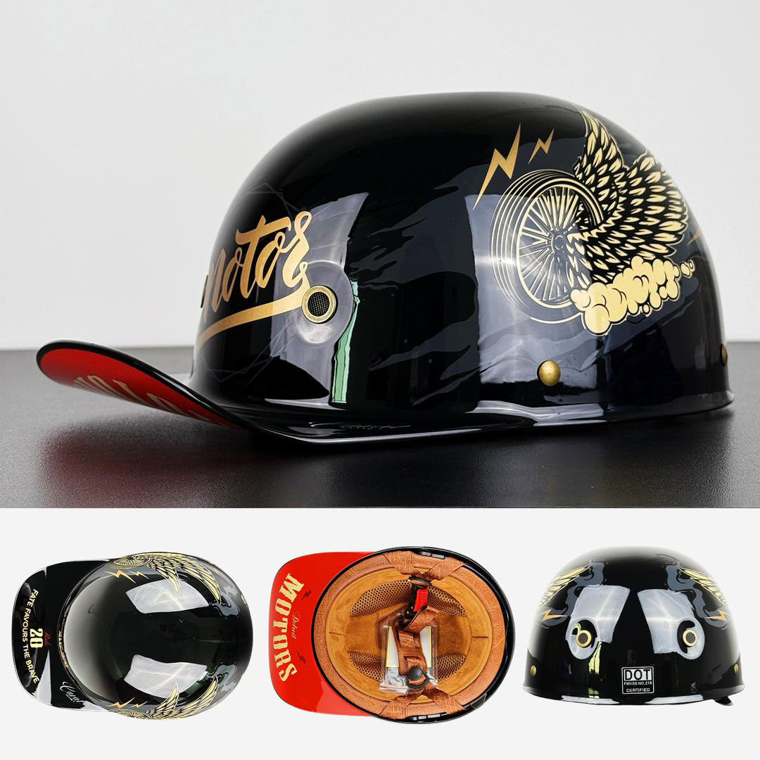 Half-Helmet for Baseball Riding – Comfortable & Certified by DOT and ECE