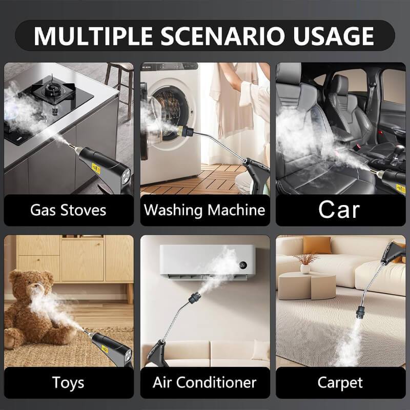 High-Pressure Steam Cleaner for Multi-Surface Cleaning | Quick Heat-Up Tool for Home and Vehicle