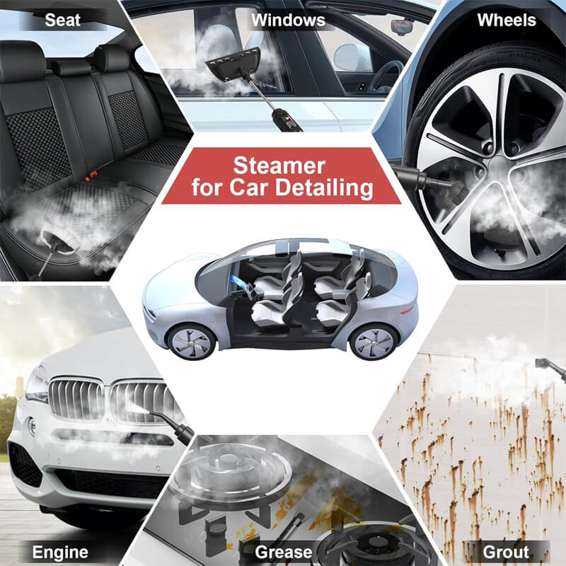 High-Pressure Steam Cleaner for Multi-Surface Cleaning | Quick Heat-Up Tool for Home and Vehicle