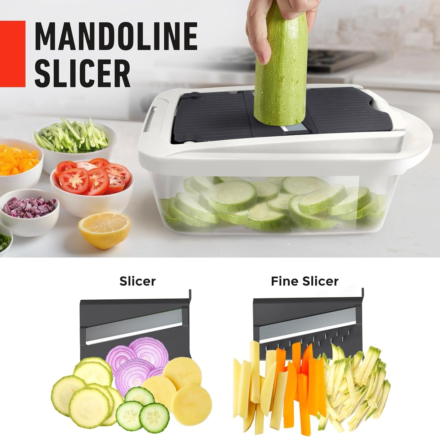 10-in-1 Vegetable Slicing Tool with 8 Blades for Fast Meal Preparation