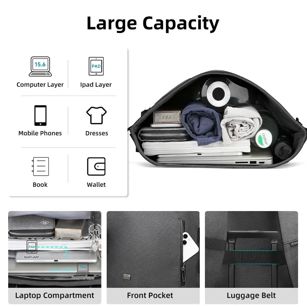UrbanFlex Expandable Backpack with Charging Port for Adventures