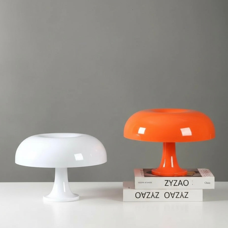 Retro Italian Design Table Lamp with Mushroom Glow Effect