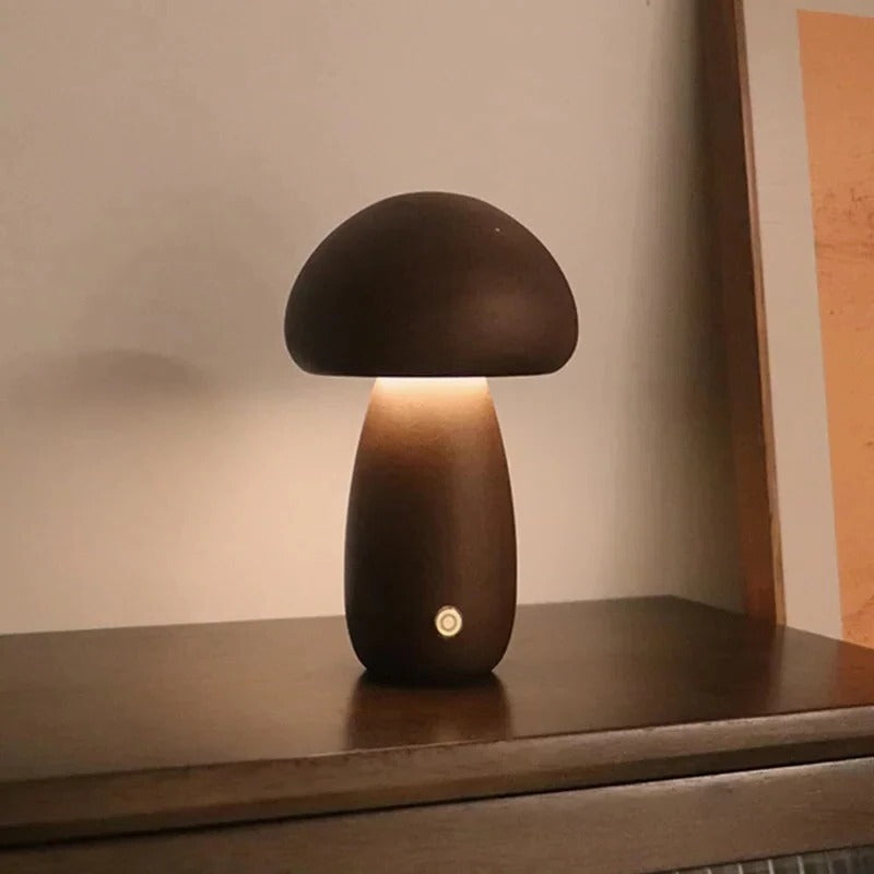 Whimsical Wood Touch Lamp – Adjustable Glow Night Light