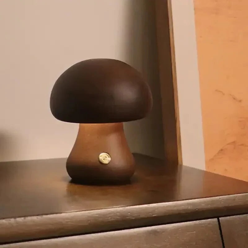 Whimsical Wood Touch Lamp – Adjustable Glow Night Light