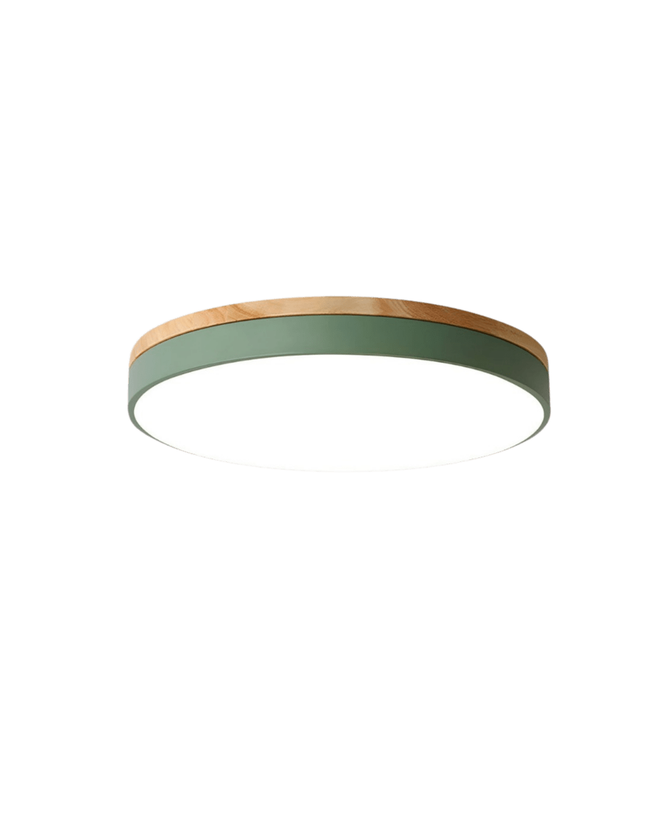 NatureGlow LED Ceiling Light with Elegant Wood Finish