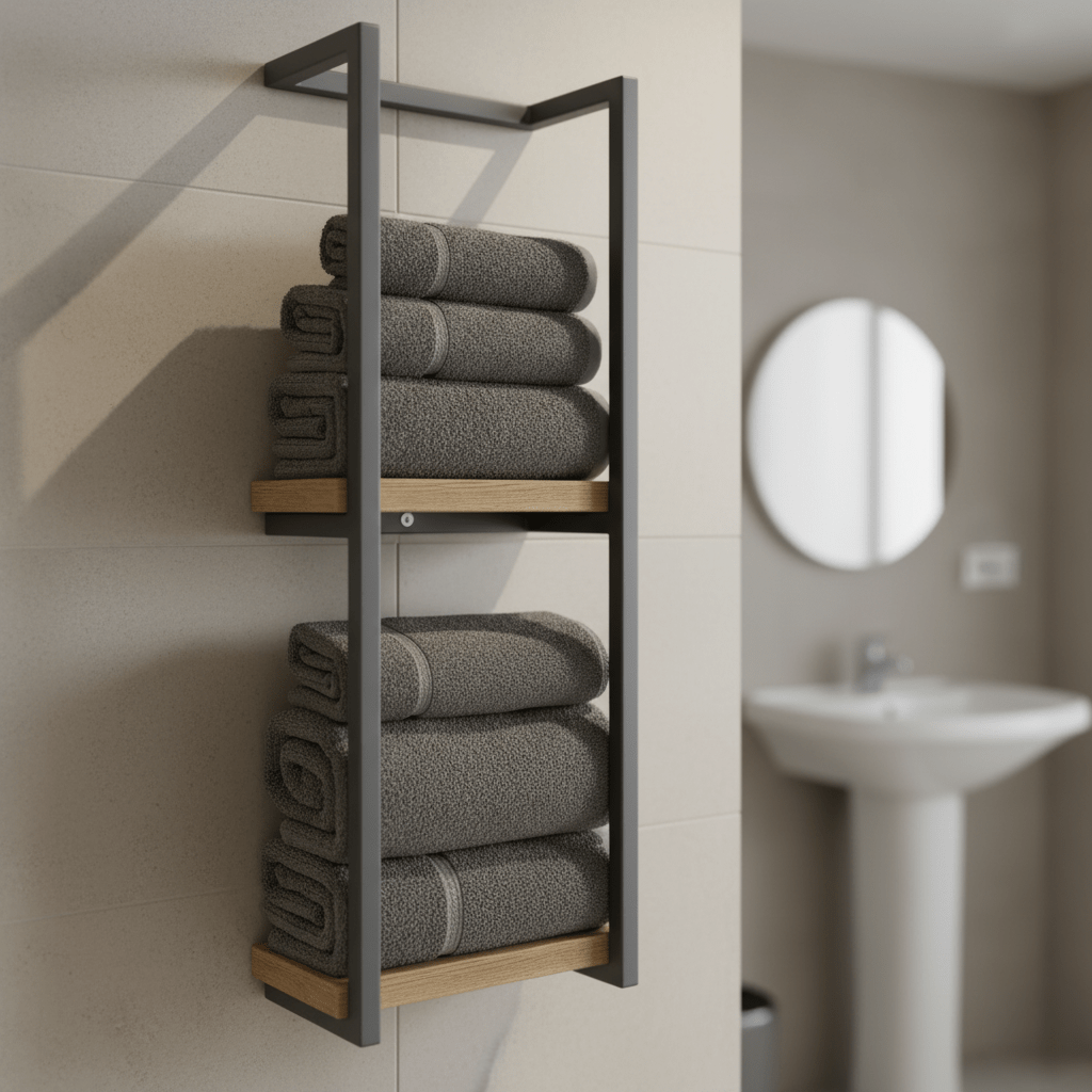 Chic Wall-Mounted Towel Organizer in Durable Stainless Steel
