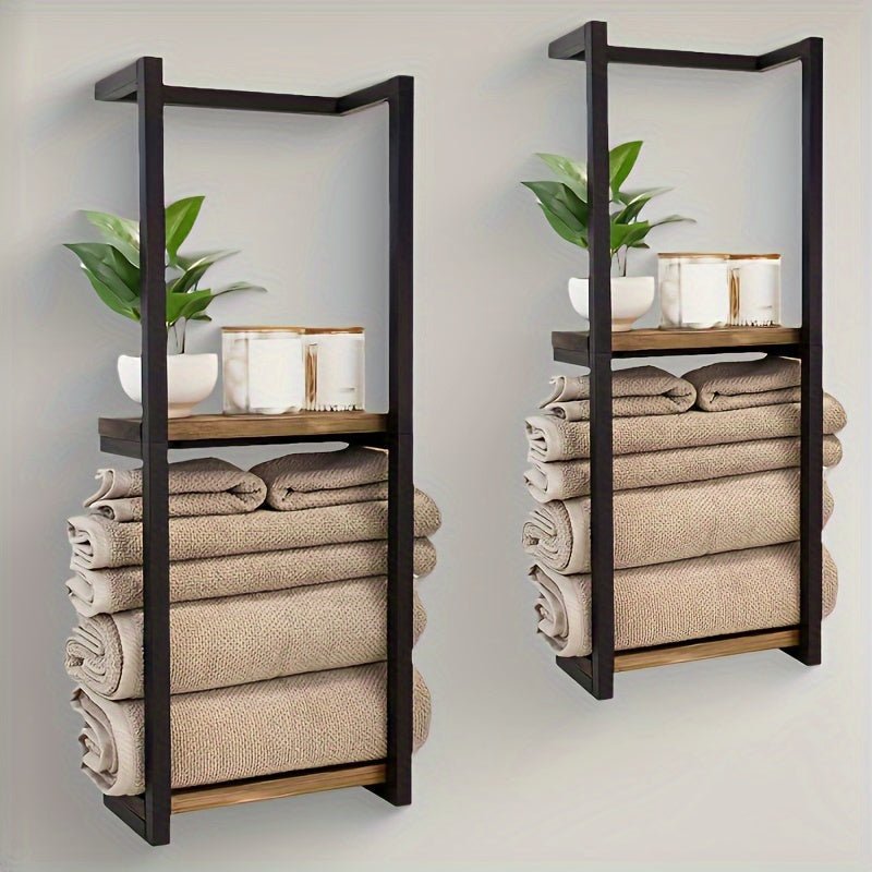 Chic Wall-Mounted Towel Organizer in Durable Stainless Steel