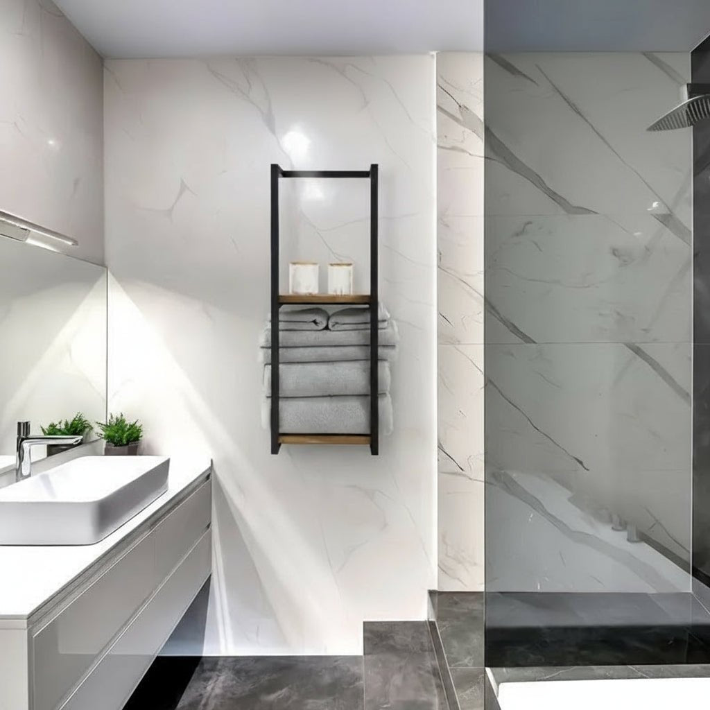 Chic Wall-Mounted Towel Organizer in Durable Stainless Steel