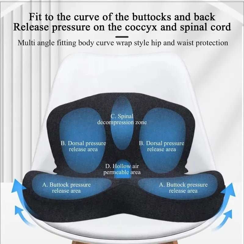 ComfortEase Memory Cushion for Sciatica Relief and Support