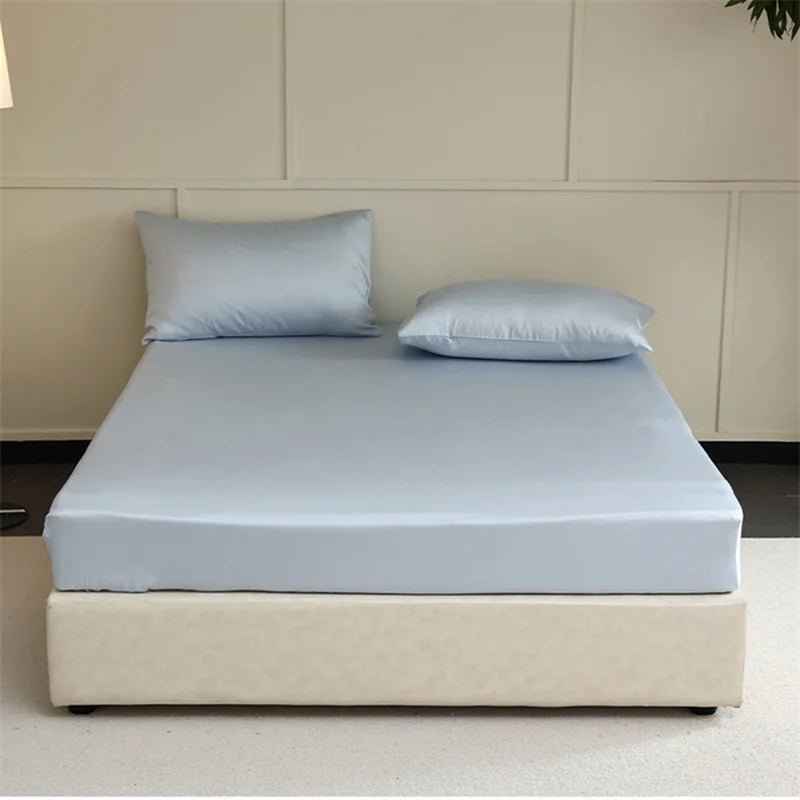 DreamEase Luxurious Mulberry Silk Cooling Fitted Sheet