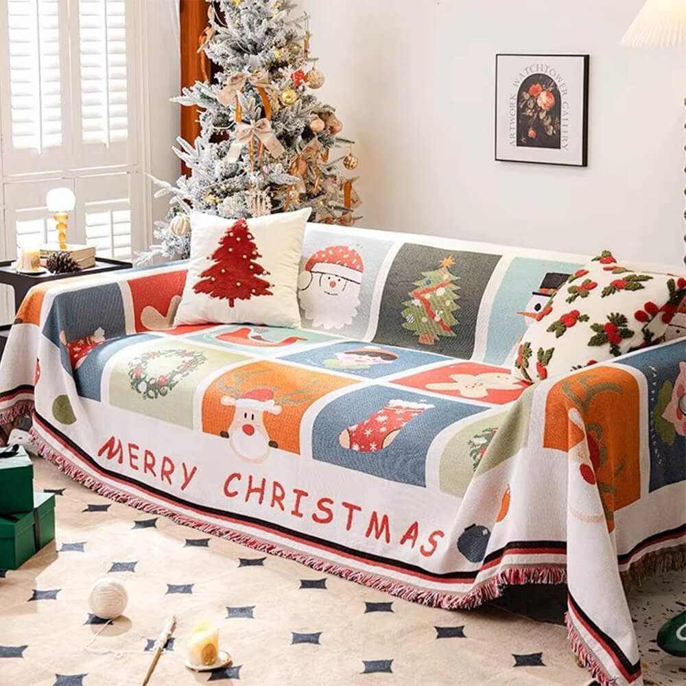 WinterWhimsy Sofa and Armchair Slipcover for the Holidays