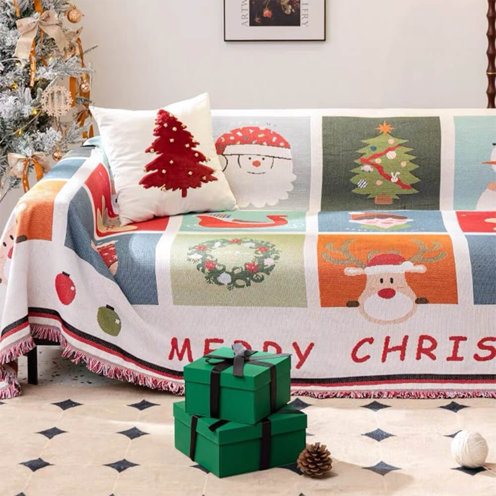 WinterWhimsy Sofa and Armchair Slipcover for the Holidays