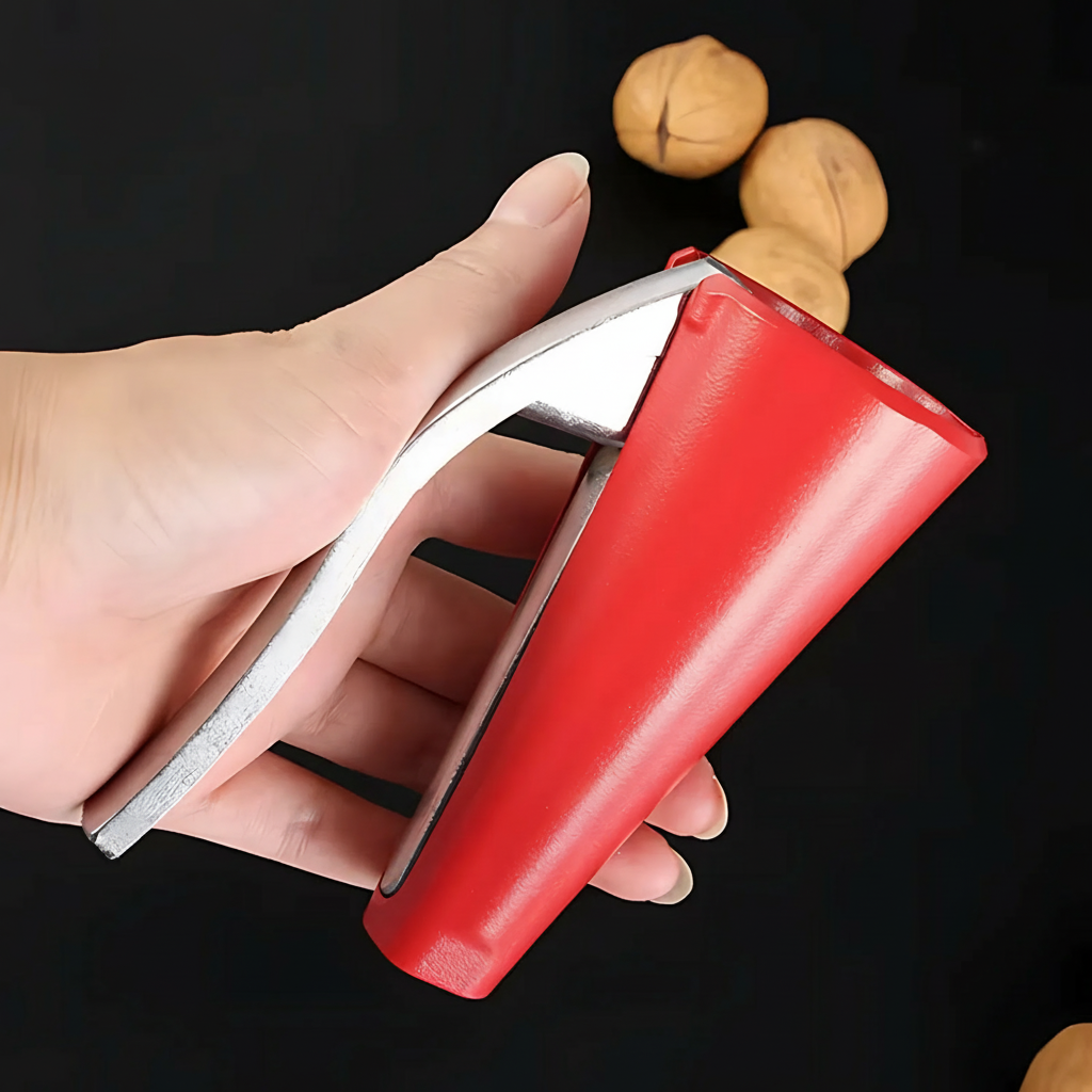 Effortless Nut Cracker with Aluminum Frame and Lever Action