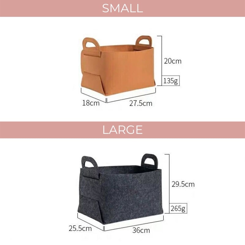 Taavita Multi-Functional Felt Storage Baskets