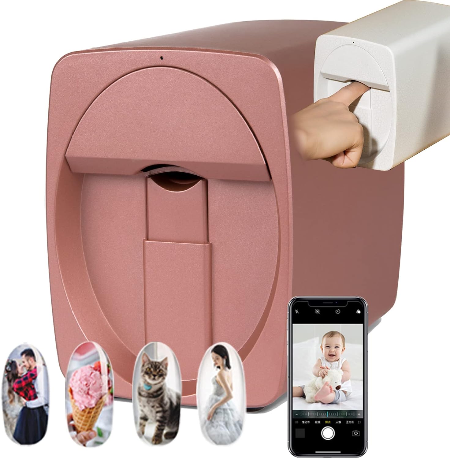 3D Nail Printer Machine with AI for Custom Designs in 40 Seconds