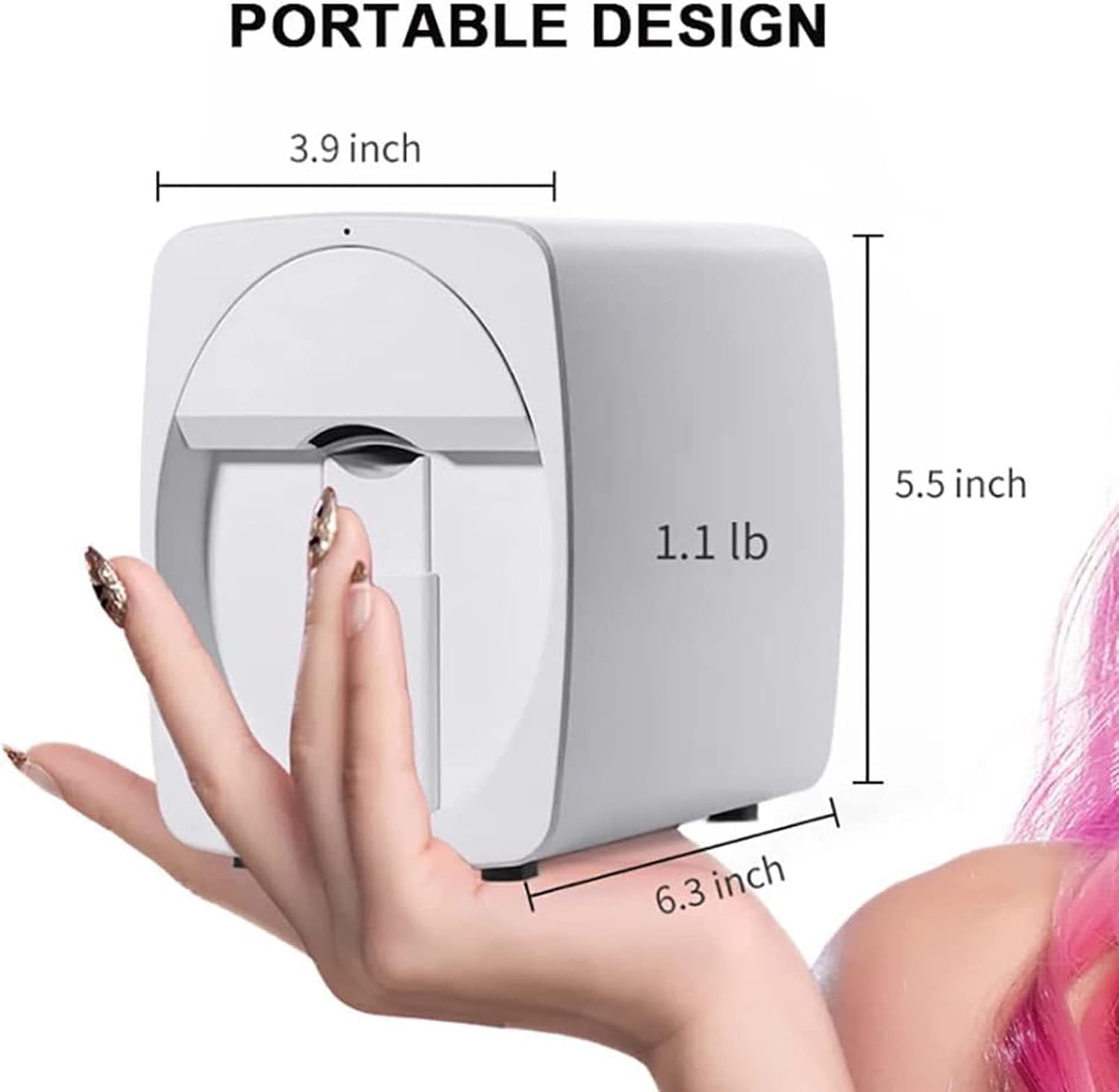 3D Nail Printer Machine with AI for Custom Designs in 40 Seconds