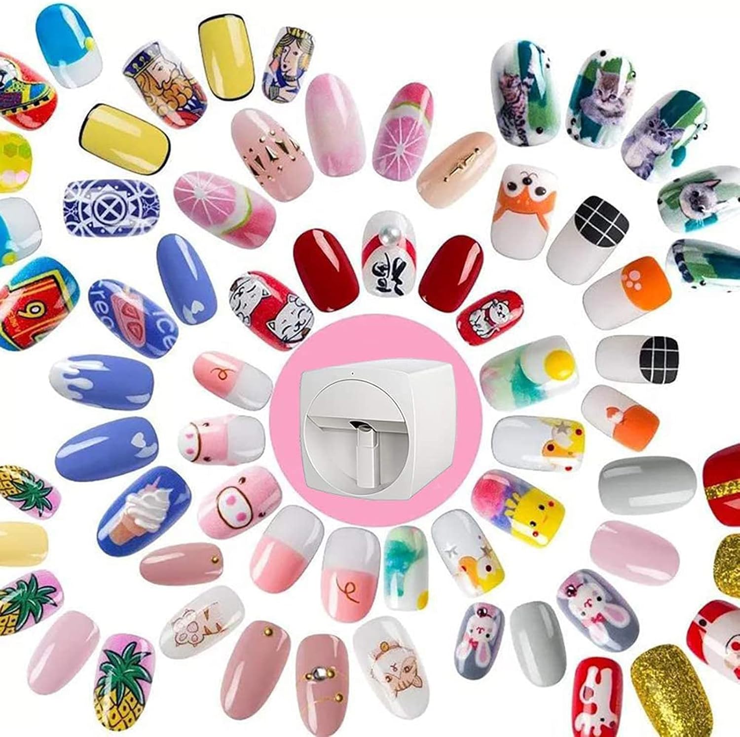 3D Nail Printer Machine with AI for Custom Designs in 40 Seconds