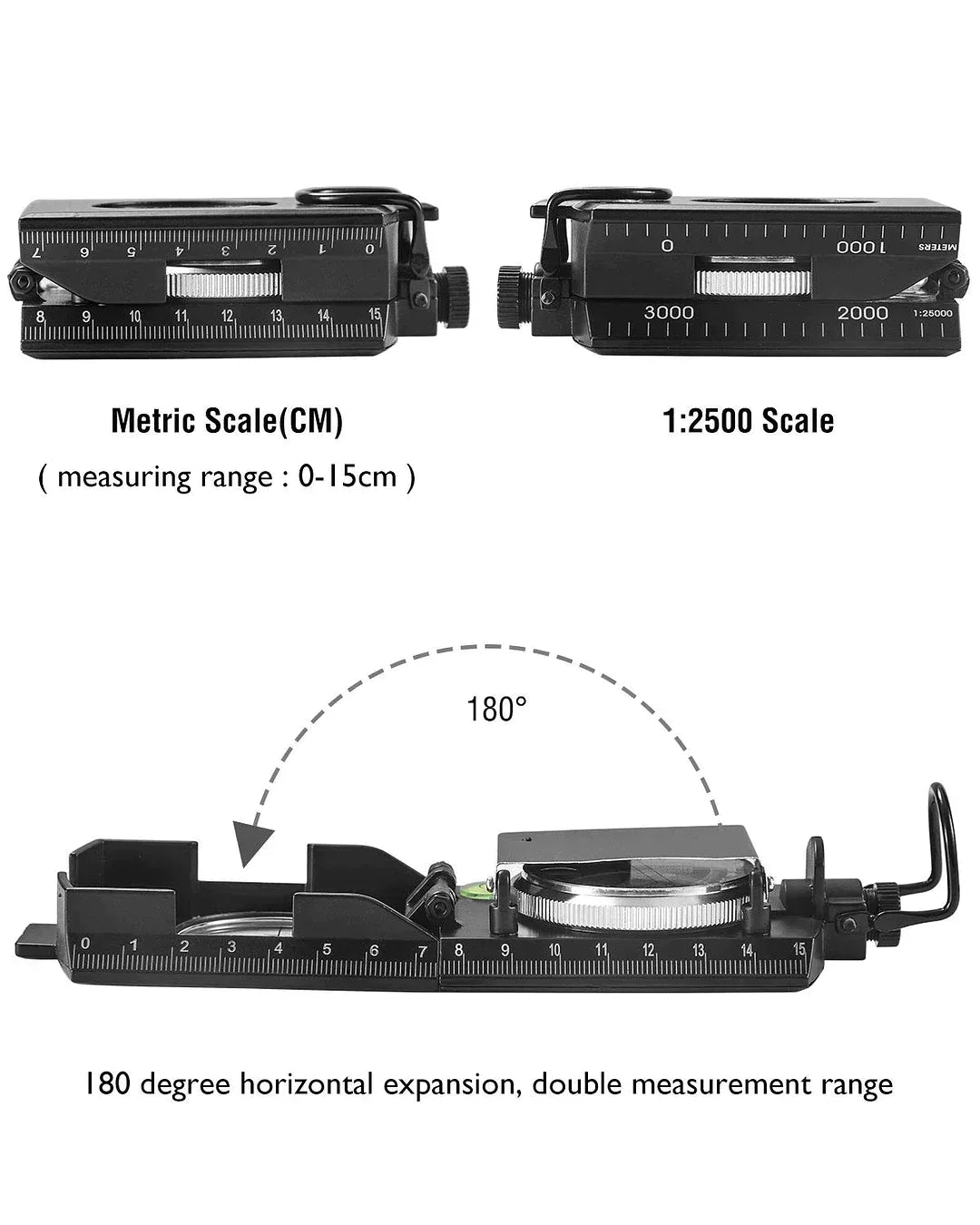 Multifunctional Military Compass with Clinometer – Shockproof & Waterproof