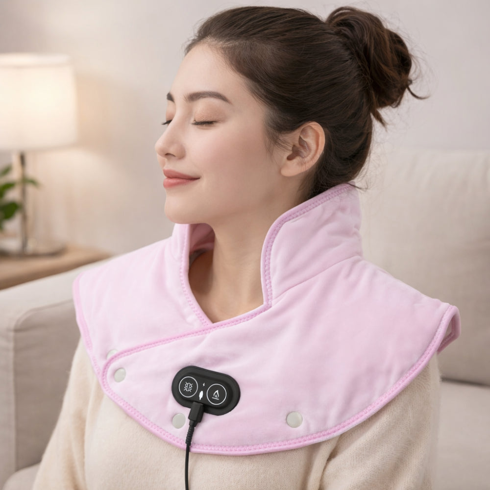 Soothing Neck and Shoulder Heat and Massage Therapy Device
