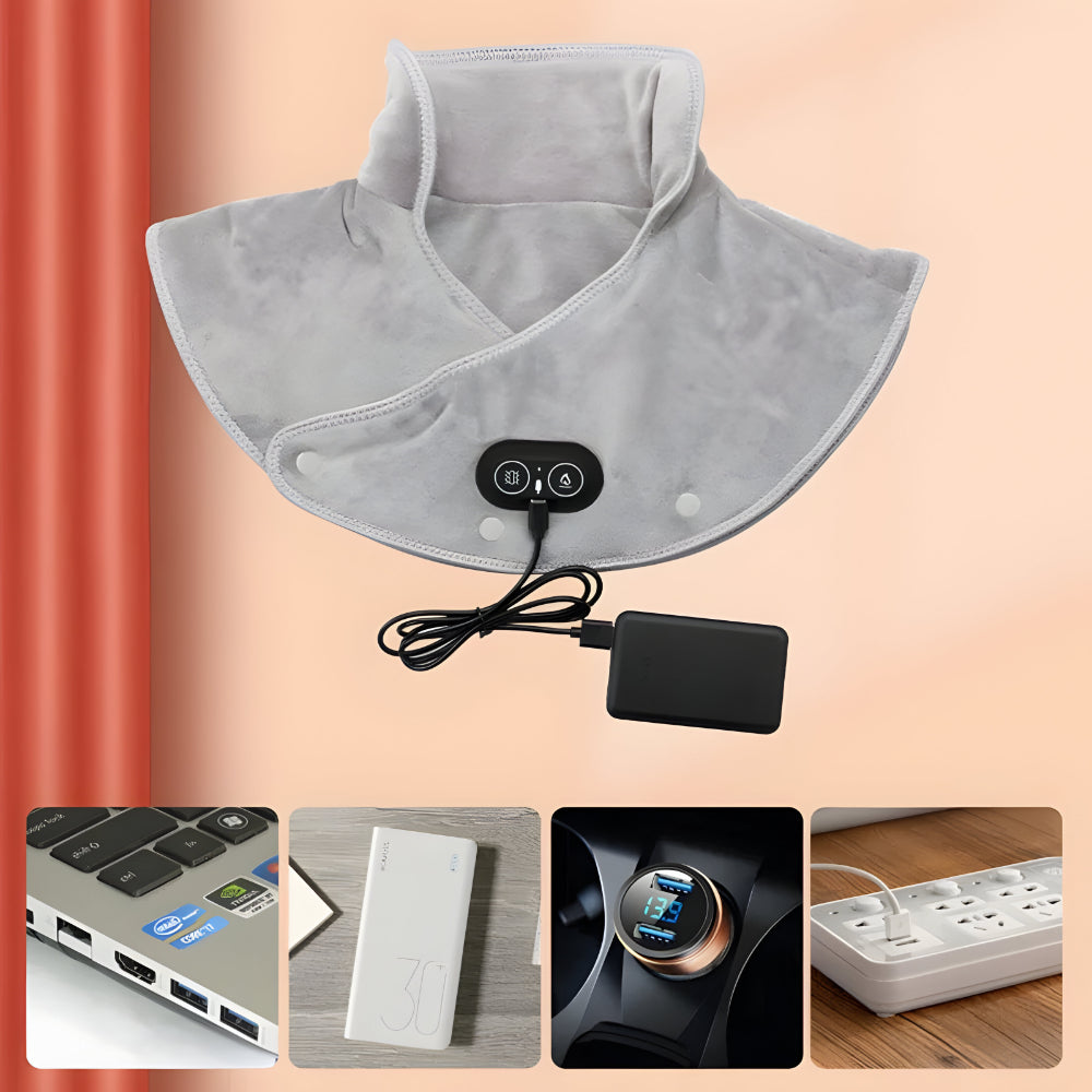 Soothing Neck and Shoulder Heat and Massage Therapy Device
