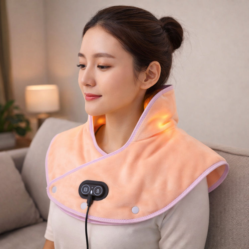 Soothing Neck and Shoulder Heat and Massage Therapy Device