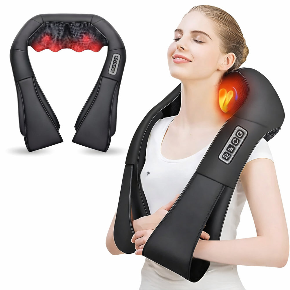 Soothing Shiatsu Neck and Back Massager for Home and Travel