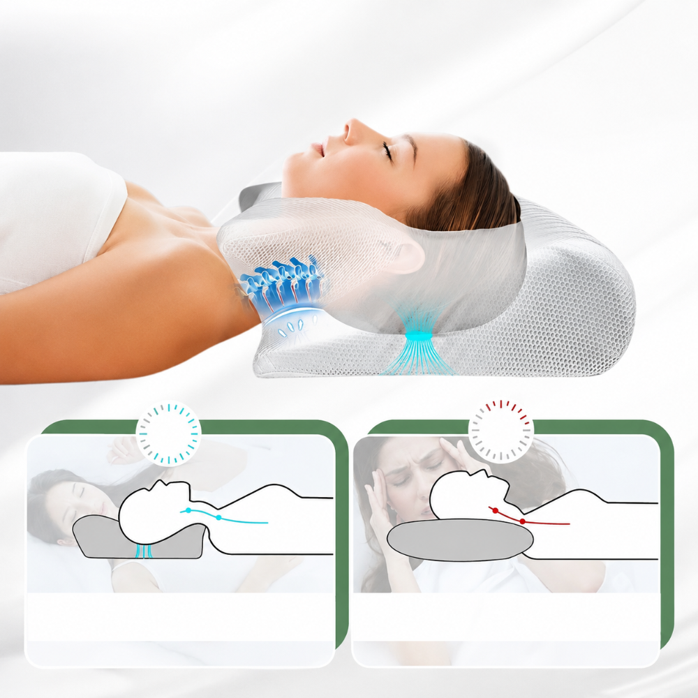 Ergonomic Neck Support Pillow for All Sleep Positions
