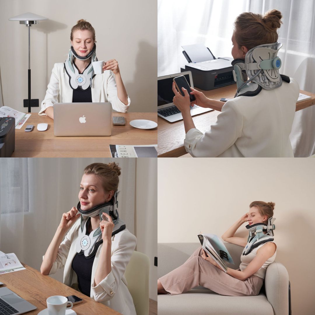 Adjustable Cervical Traction Device for Neck Pain Relief and Posture