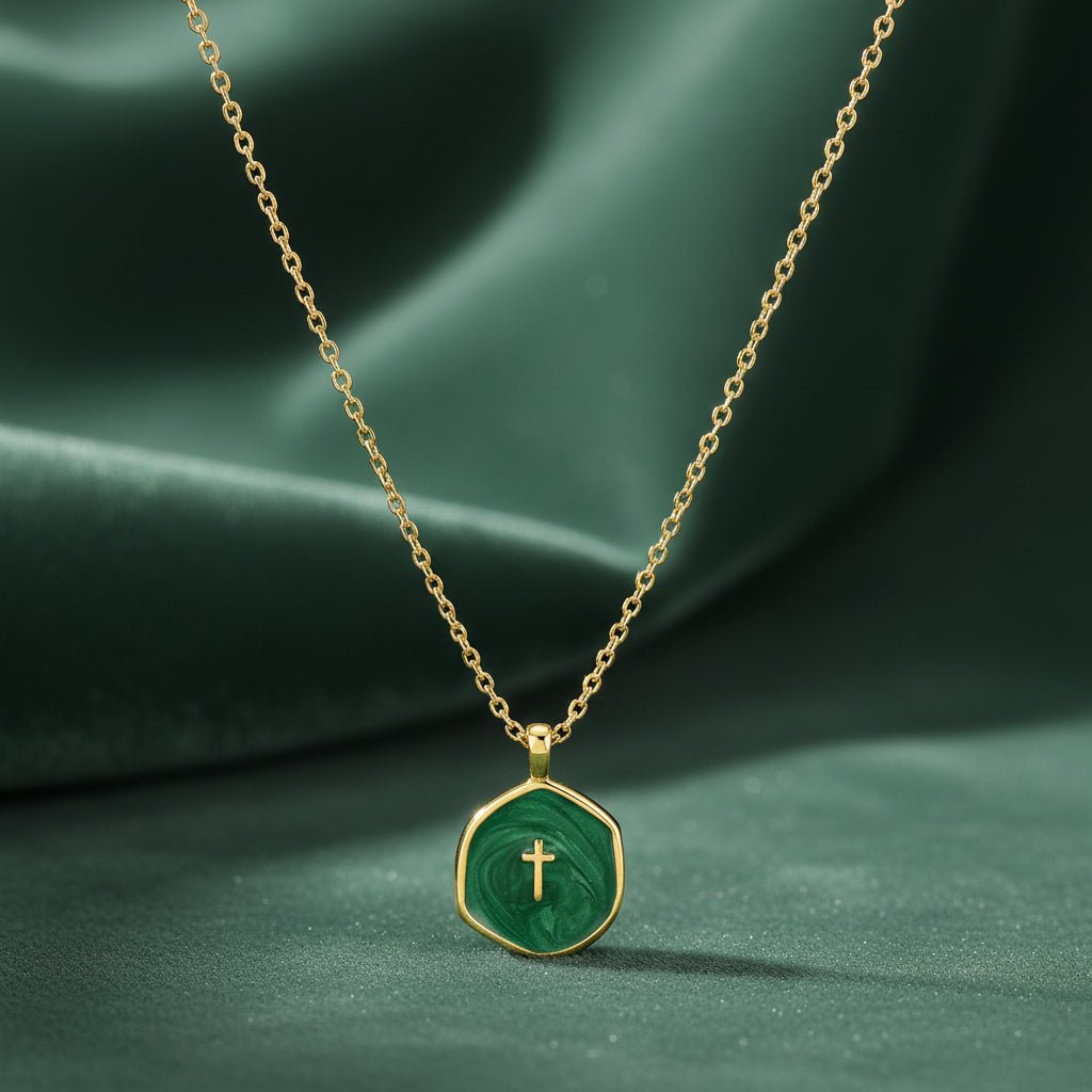 Elegant Gold Disc Cross Necklace for Every Occasion