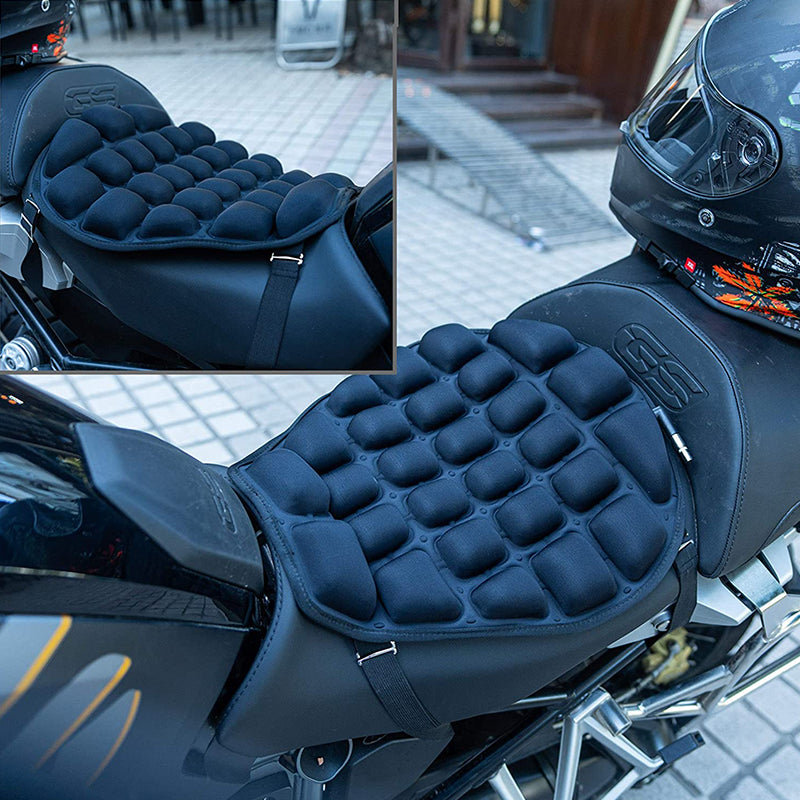 3D Motorcycle Cushion with Air Convection for Comfortable Long Rides