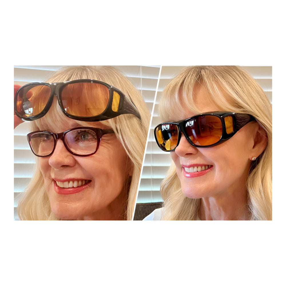 Night Vision Eyewear with Yellow Lenses for Driving Safety