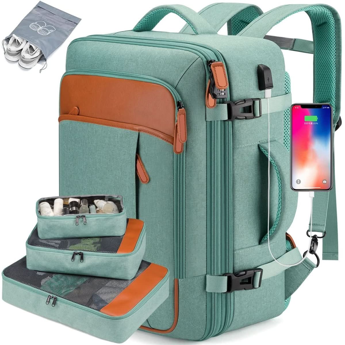 UrbanVoyage Compact Backpack with Shoe Pocket & Charger