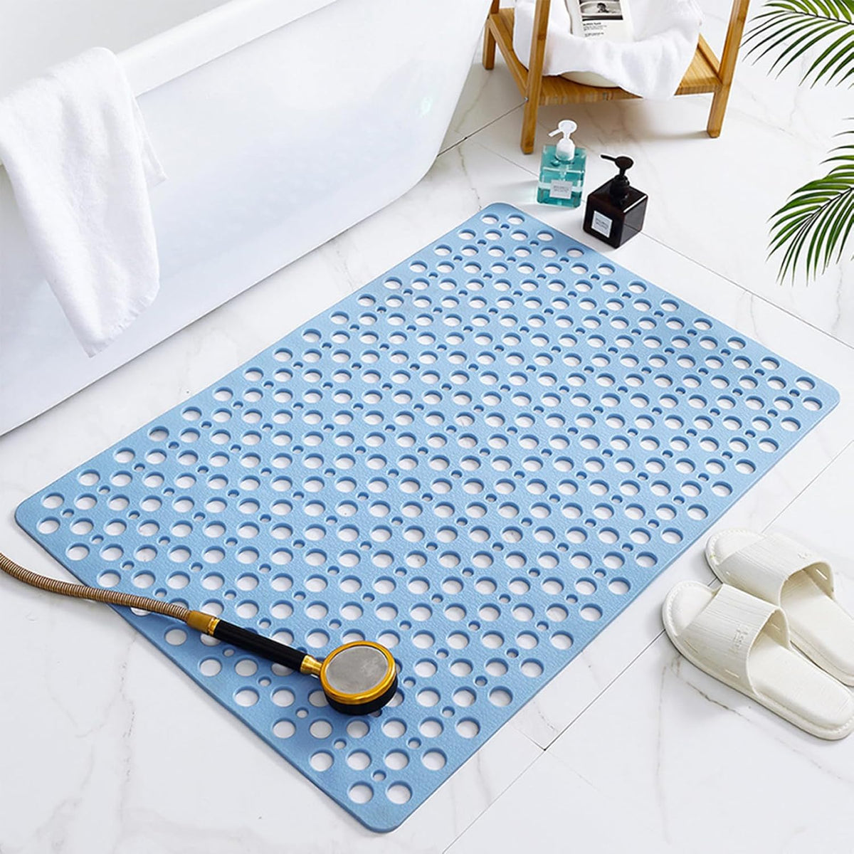 Secure Bath Mat with 100 Grip Cups & 250 Drainage Openings