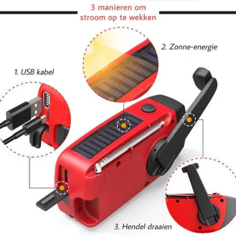 Power Bank, Flashlight, and Radio for Emergency Situations