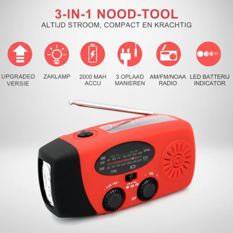 Power Bank, Flashlight, and Radio for Emergency Situations