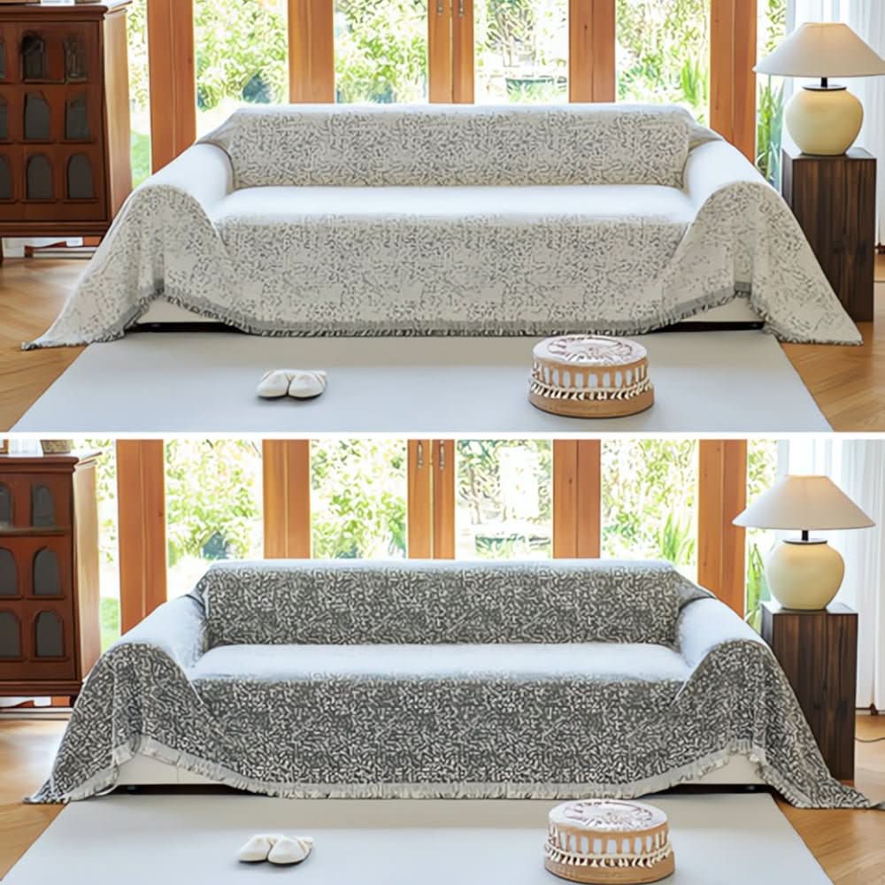 CozyGuard Reversible Microfiber Sofa Protector - Non-Slip & Easy Care