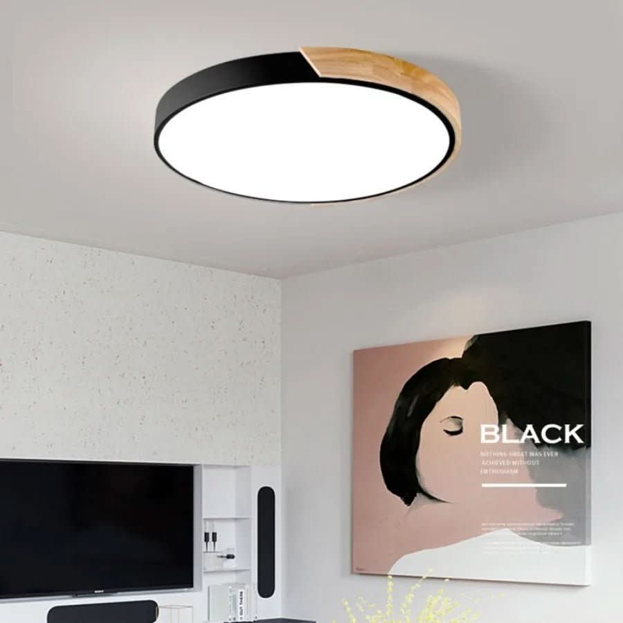 CozyNest Wooden LED Ceiling Light for Inviting Spaces